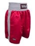 Title Boxing Trunks: - Satin-Red